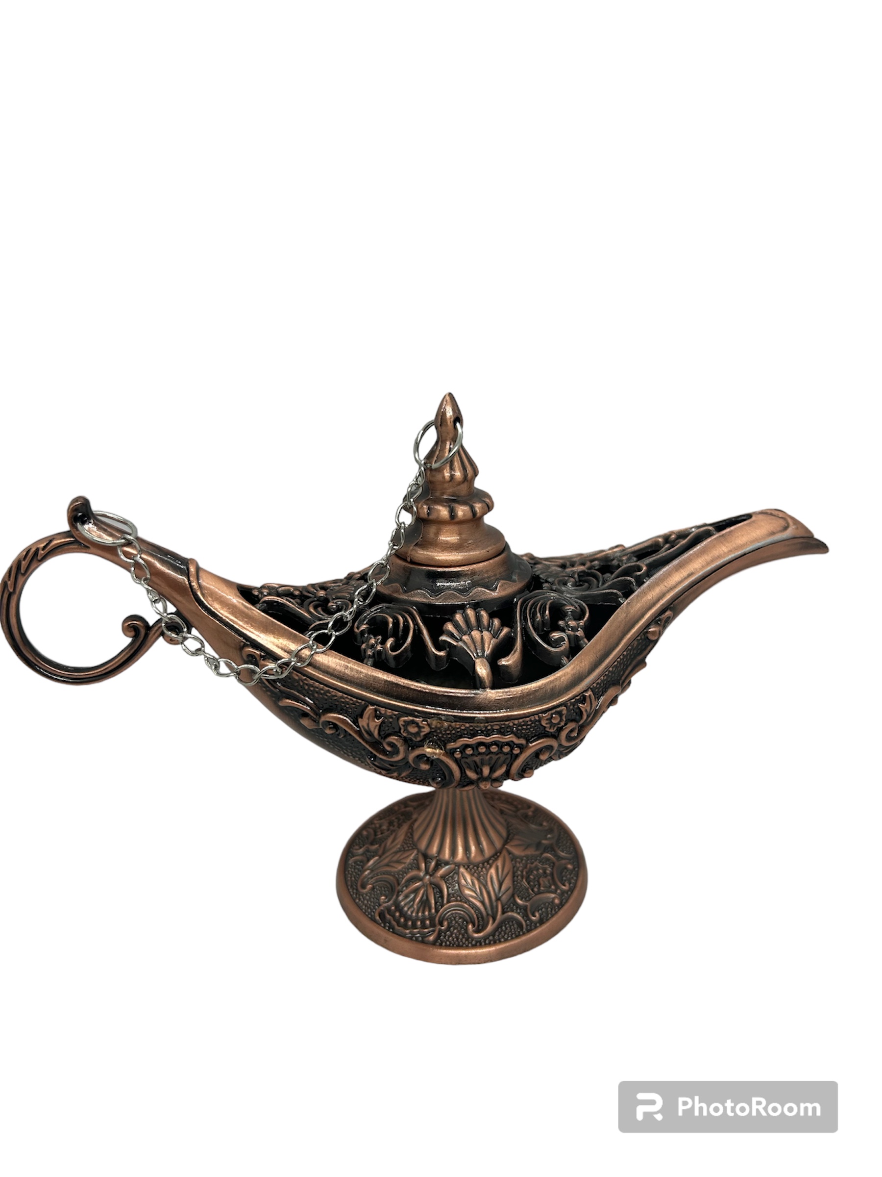 Lampe Aladin En Laiton – Jaune – Vintage – Fonctionnelle